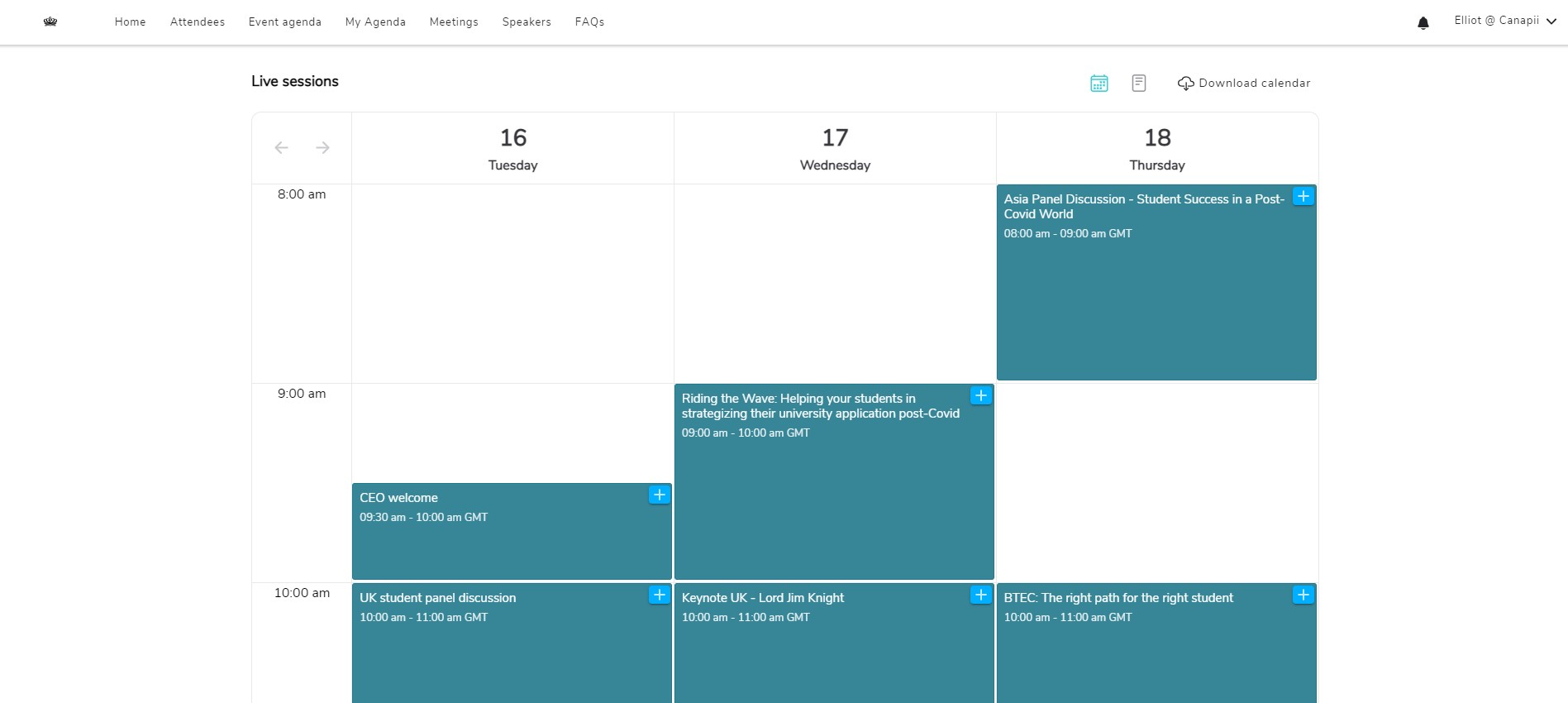 Nord Anglia event agenda