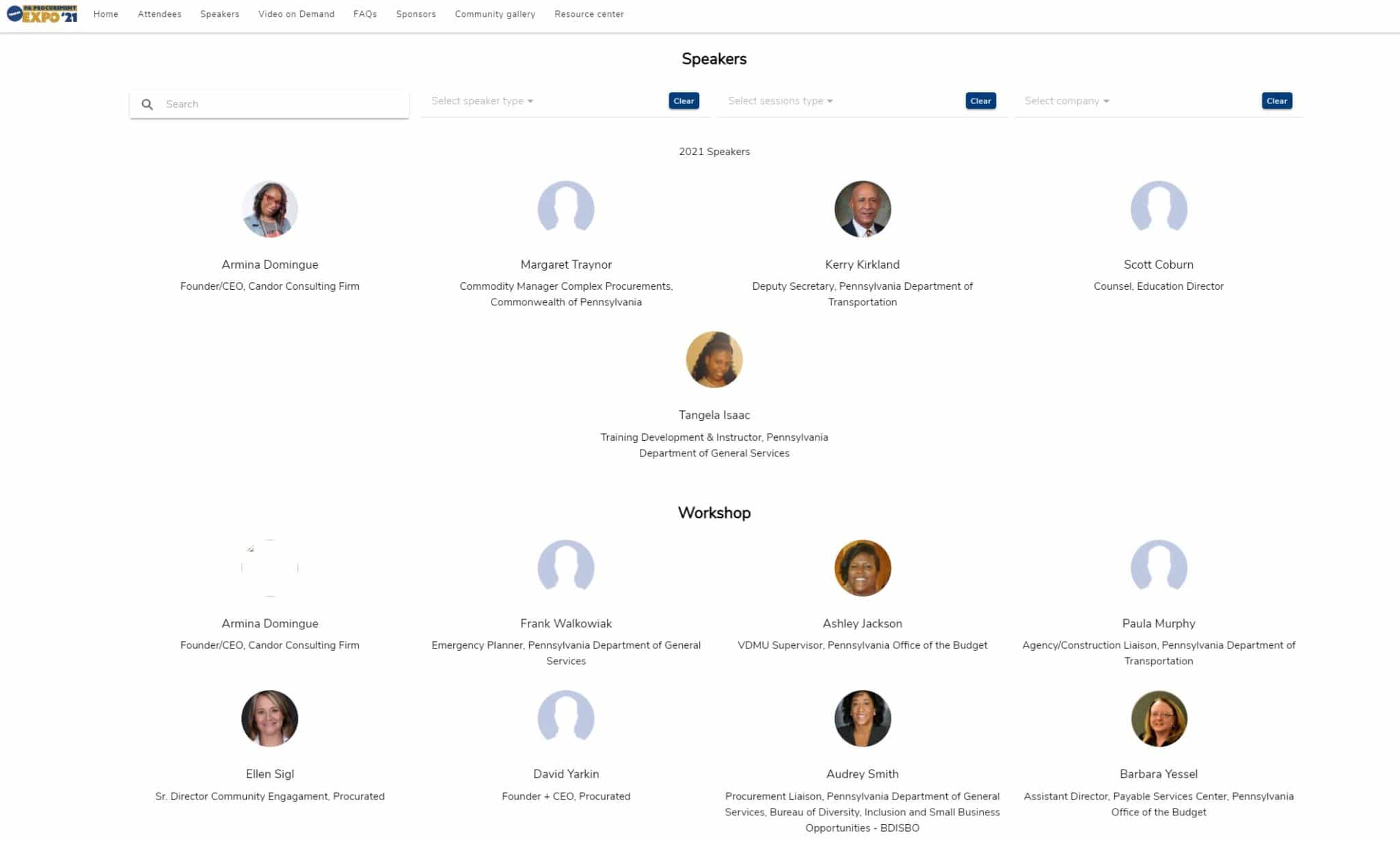 PA Procurement Expo speakers page